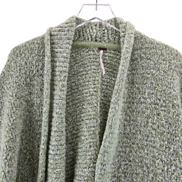 Free People BFF Cozy Oversized Cardigan Sweater XXS XS S Sage Green Slouchy Boho - Picture 3 of 12